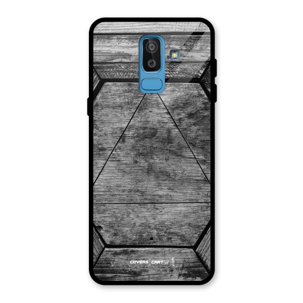 Wooden Hexagon Glass Back Case for Galaxy J8