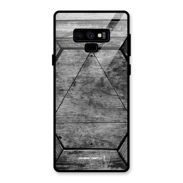 Wooden Hexagon Glass Back Case for Galaxy Note 9