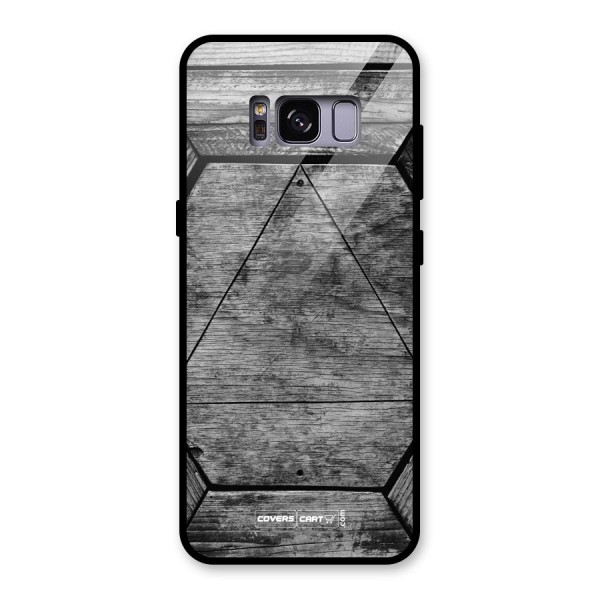 Wooden Hexagon Glass Back Case for Galaxy S8