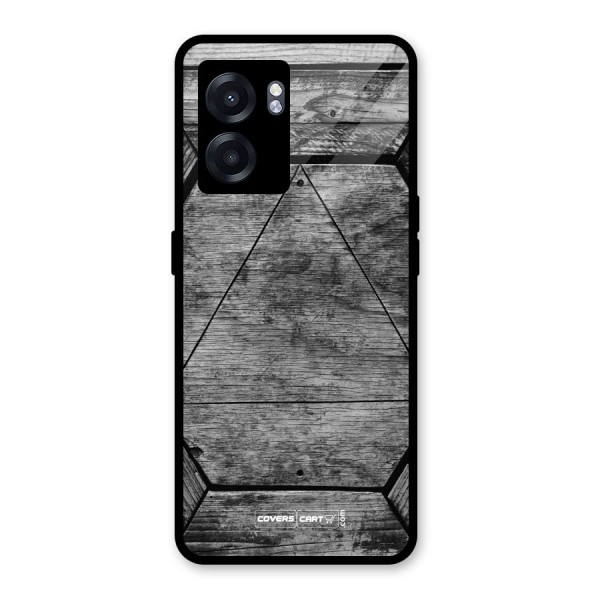 Wooden Hexagon Glass Back Case for Oppo K10 (5G)