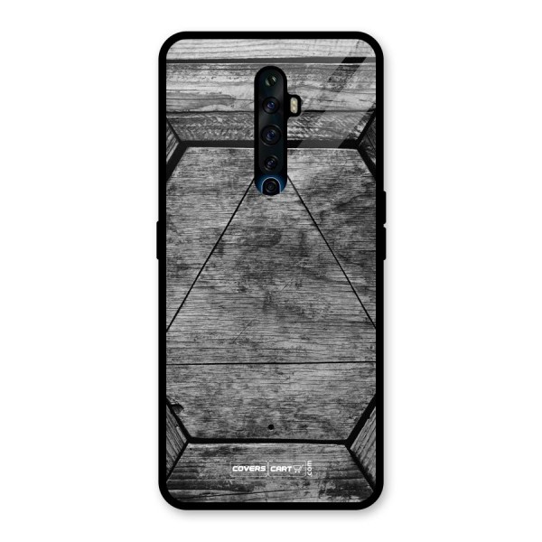 Wooden Hexagon Glass Back Case for Oppo Reno2 Z