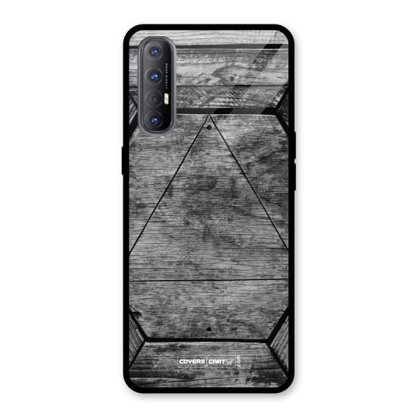 Wooden Hexagon Glass Back Case for Oppo Reno3 Pro