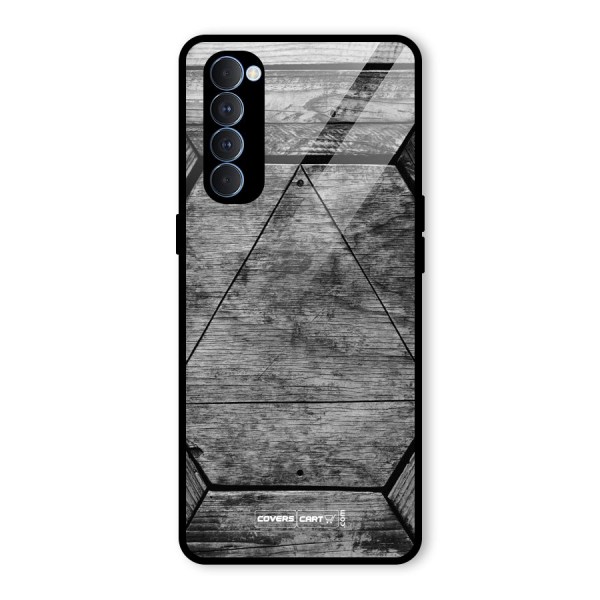 Wooden Hexagon Glass Back Case for Oppo Reno4 Pro