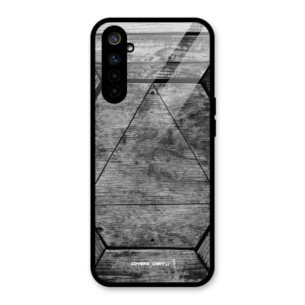 Wooden Hexagon Glass Back Case for Realme 6