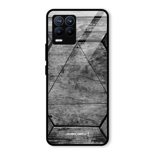 Wooden Hexagon Glass Back Case for Realme 8 Pro