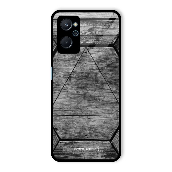 Wooden Hexagon Glass Back Case for Realme 9i