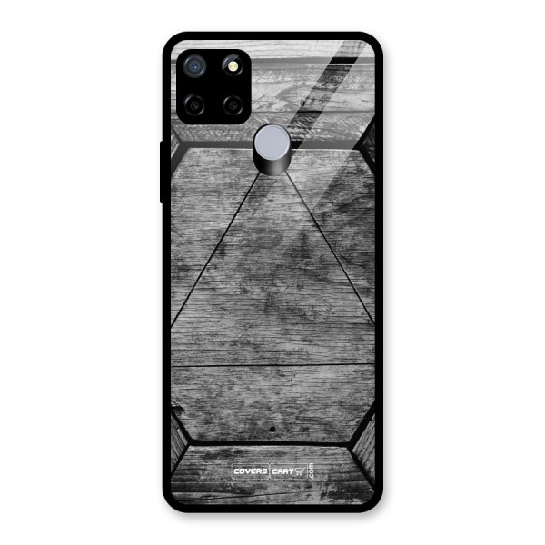 Wooden Hexagon Glass Back Case for Realme C12