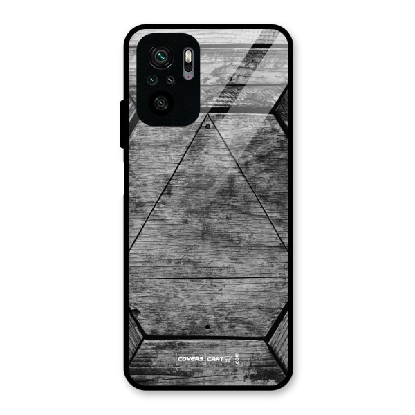 Wooden Hexagon Glass Back Case for Redmi Note 10