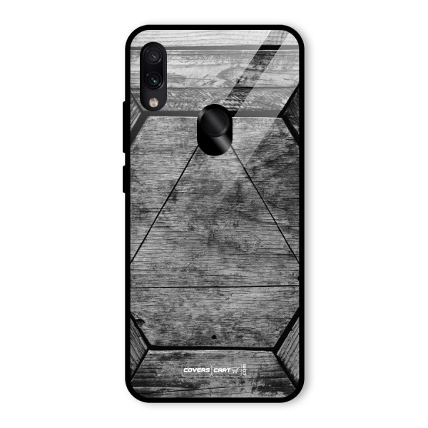 Wooden Hexagon Glass Back Case for Redmi Note 7