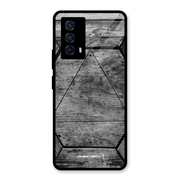 Wooden Hexagon Glass Back Case for Vivo iQOO Z5