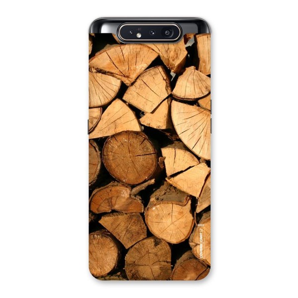 Wooden Logs Back Case for Galaxy A80