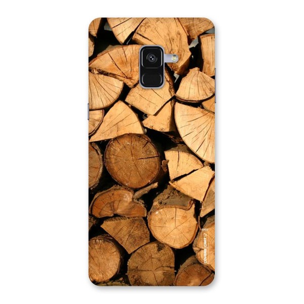 Wooden Logs Back Case for Galaxy A8 Plus