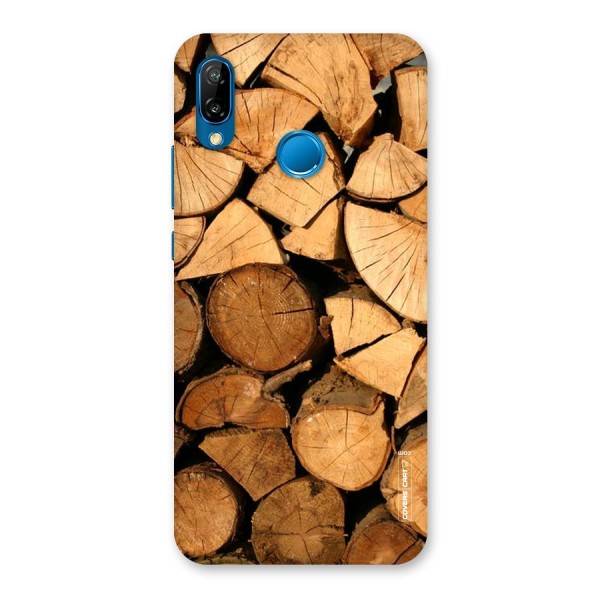 Wooden Logs Back Case for Huawei P20 Lite