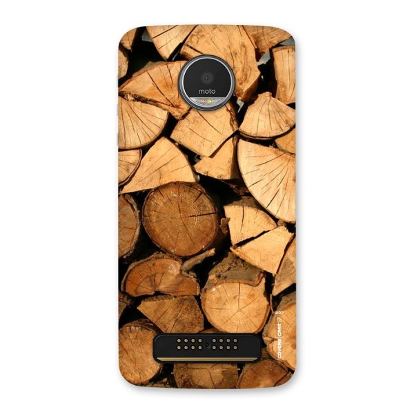 Wooden Logs Back Case for Moto Z Play