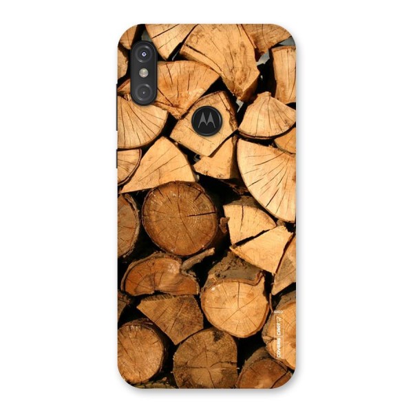 Wooden Logs Back Case for Motorola One Power