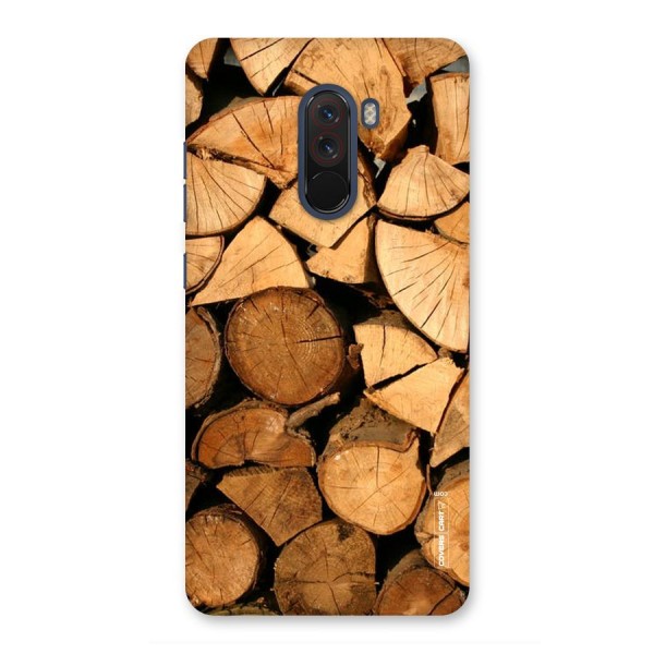 Wooden Logs Back Case for Poco F1