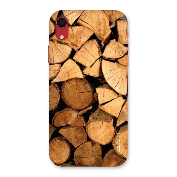 Wooden Logs Back Case for iPhone XR