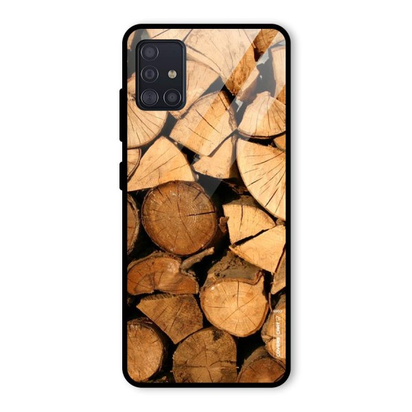 Wooden Logs Glass Back Case for Galaxy A51