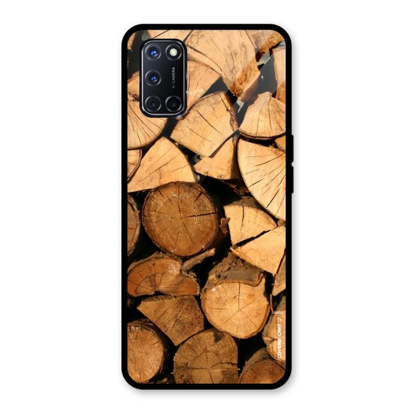 Wooden Logs Glass Back Case for Oppo A52