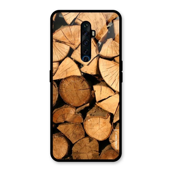 Wooden Logs Glass Back Case for Oppo Reno2 Z