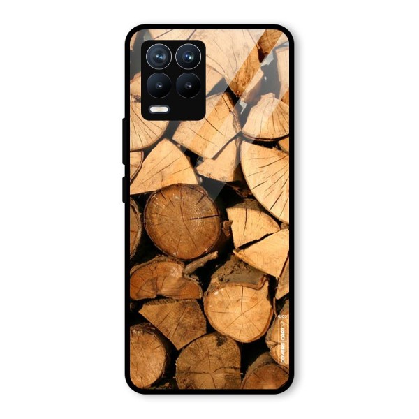 Wooden Logs Glass Back Case for Realme 8 Pro