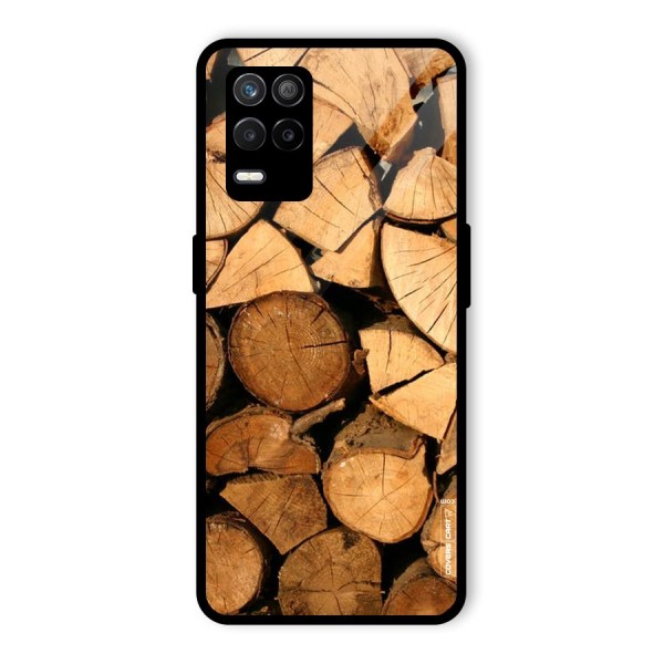 Wooden Logs Glass Back Case for Realme 9 5G