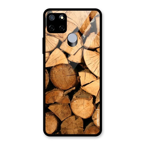 Wooden Logs Glass Back Case for Realme C12