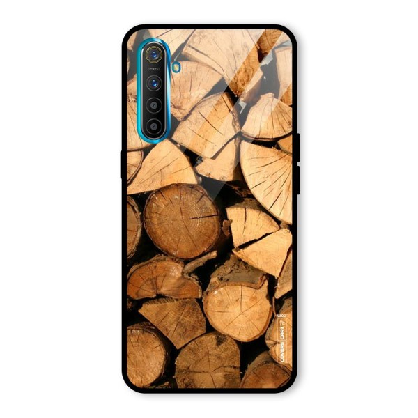 Wooden Logs Glass Back Case for Realme XT