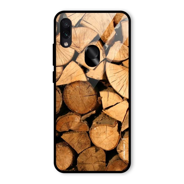 Wooden Logs Glass Back Case for Redmi Note 7