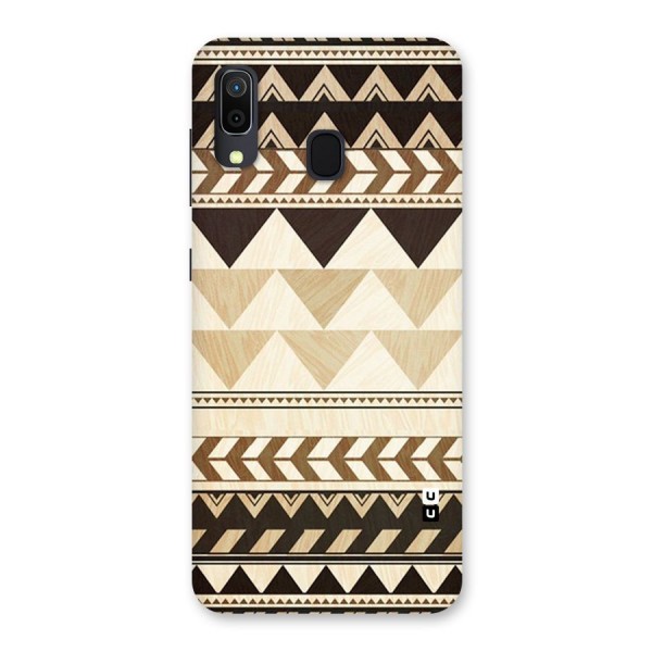 Wooden Printed Chevron Back Case for Galaxy A20