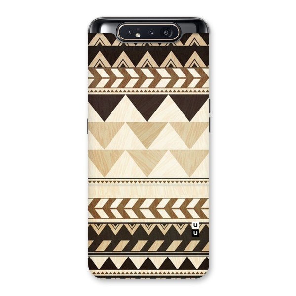 Wooden Printed Chevron Back Case for Galaxy A80