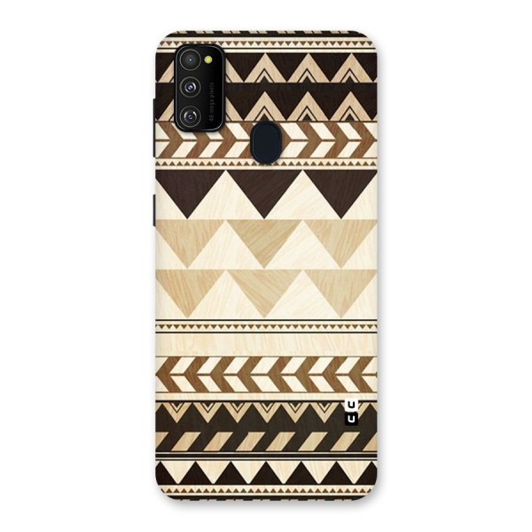 Wooden Printed Chevron Back Case for Galaxy M21