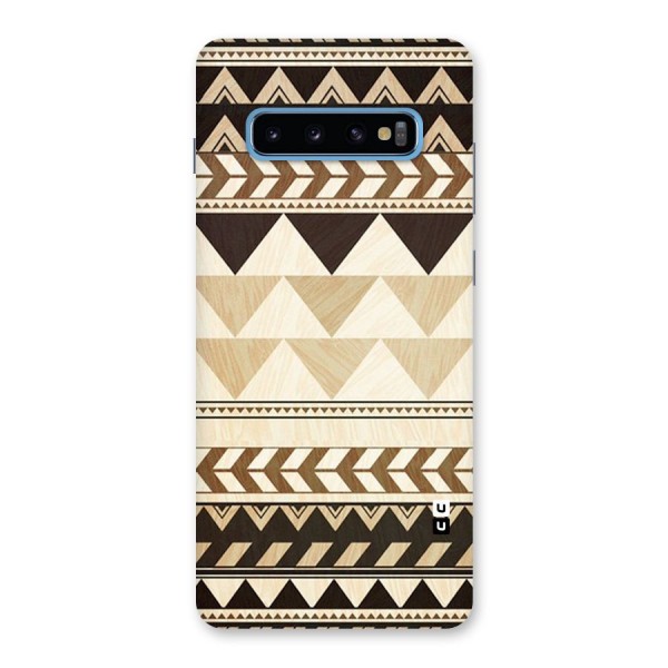 Wooden Printed Chevron Back Case for Galaxy S10 Plus