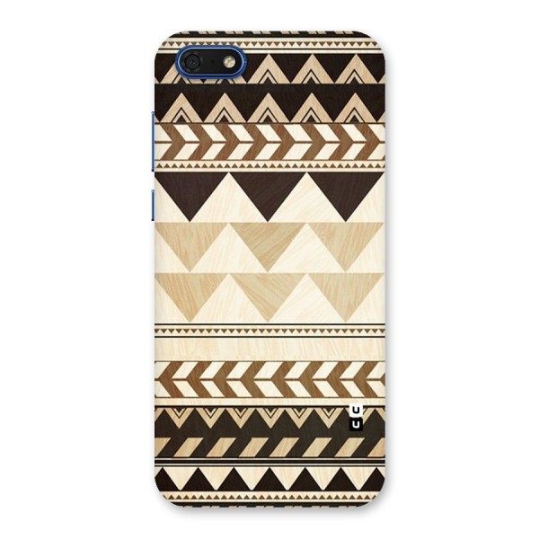 Wooden Printed Chevron Back Case for Honor 7s