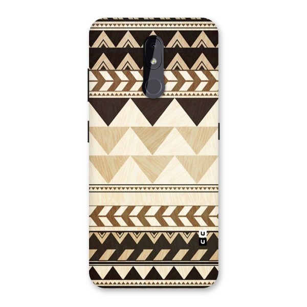 Wooden Printed Chevron Back Case for Nokia 3.2