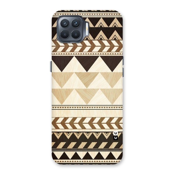 Wooden Printed Chevron Back Case for Oppo F17 Pro