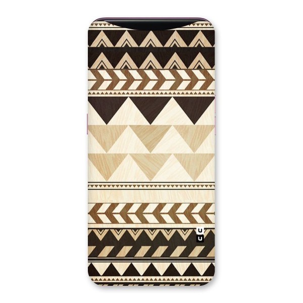 Wooden Printed Chevron Back Case for Oppo Find X