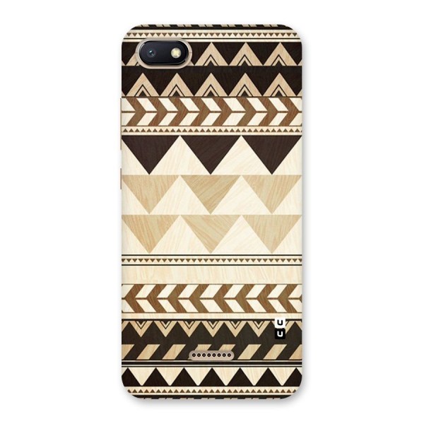 Wooden Printed Chevron Back Case for Redmi 6A