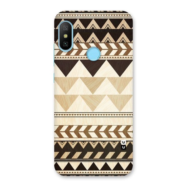 Wooden Printed Chevron Back Case for Redmi 6 Pro