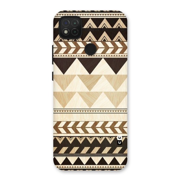 Wooden Printed Chevron Back Case for Redmi 9C