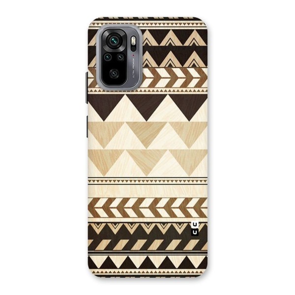 Wooden Printed Chevron Back Case for Redmi Note 10