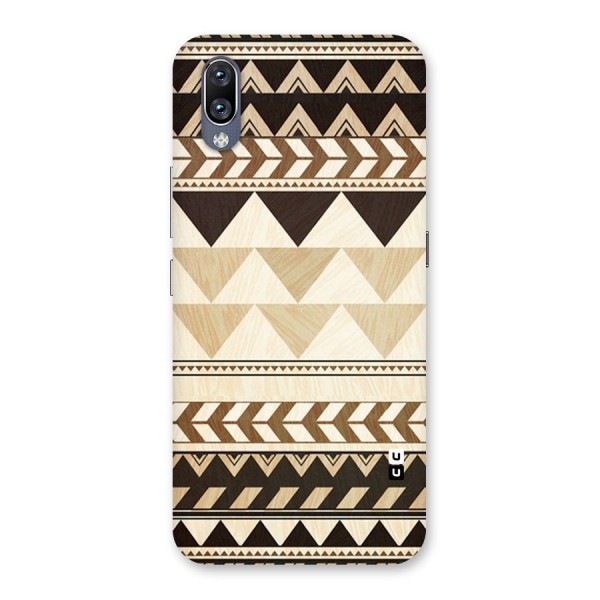 Wooden Printed Chevron Back Case for Vivo NEX