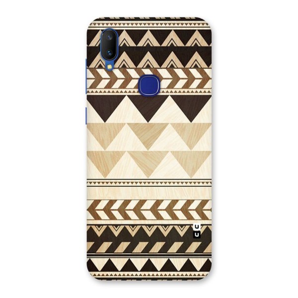 Wooden Printed Chevron Back Case for Vivo V11