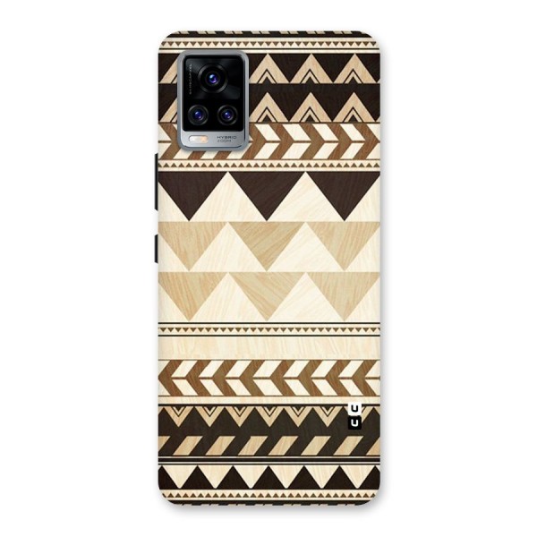 Wooden Printed Chevron Back Case for Vivo V20 Pro