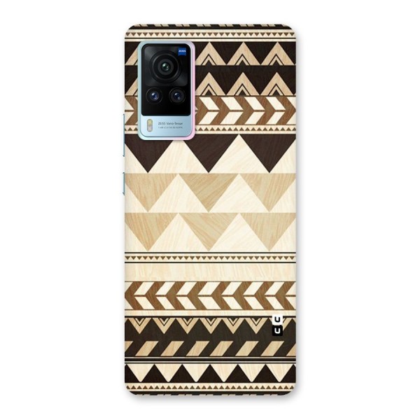 Wooden Printed Chevron Back Case for Vivo X60 Pro