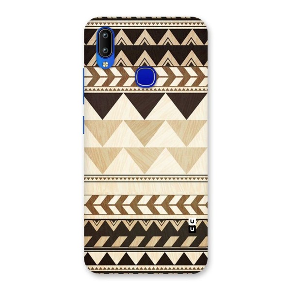 Wooden Printed Chevron Back Case for Vivo Y91