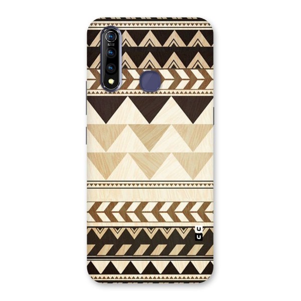 Wooden Printed Chevron Back Case for Vivo Z1 Pro