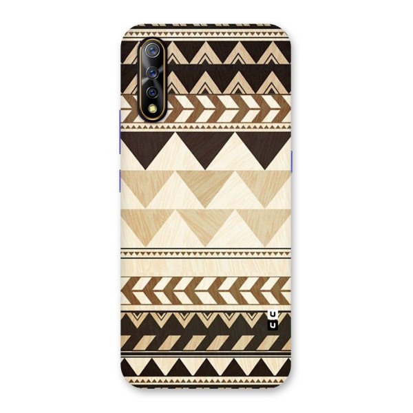 Wooden Printed Chevron Back Case for Vivo Z1x