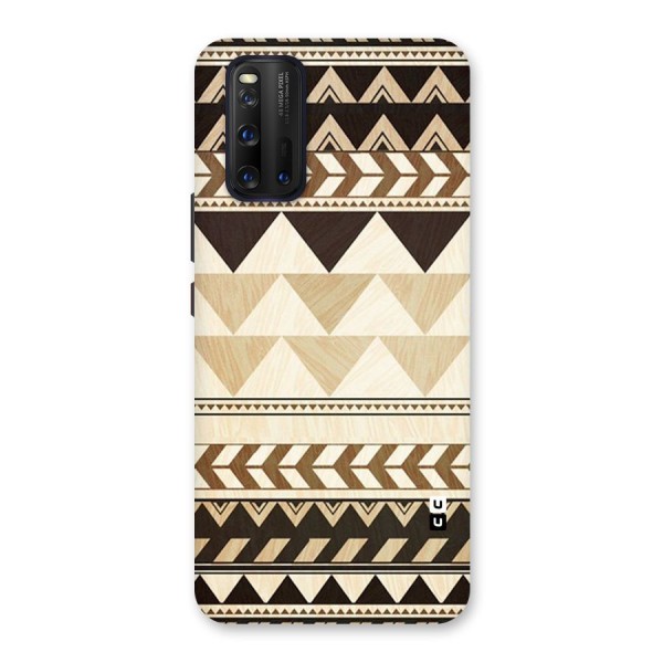 Wooden Printed Chevron Back Case for Vivo iQOO 3