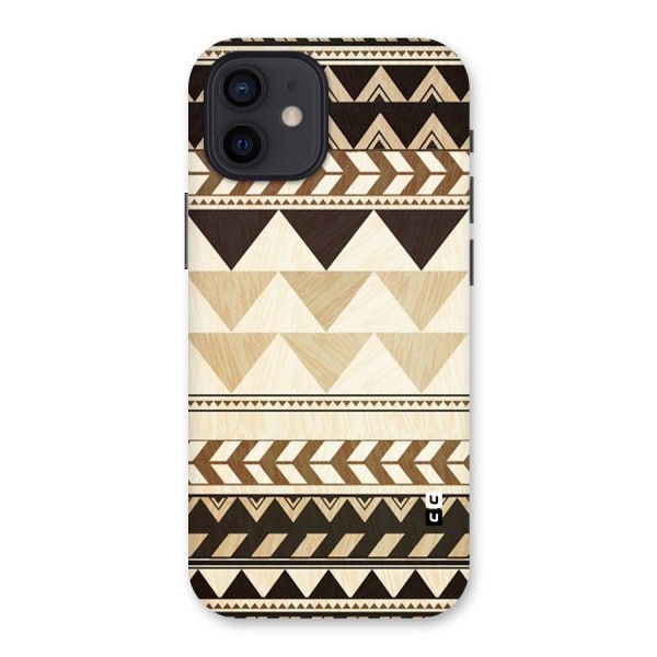 Wooden Printed Chevron Back Case for iPhone 12